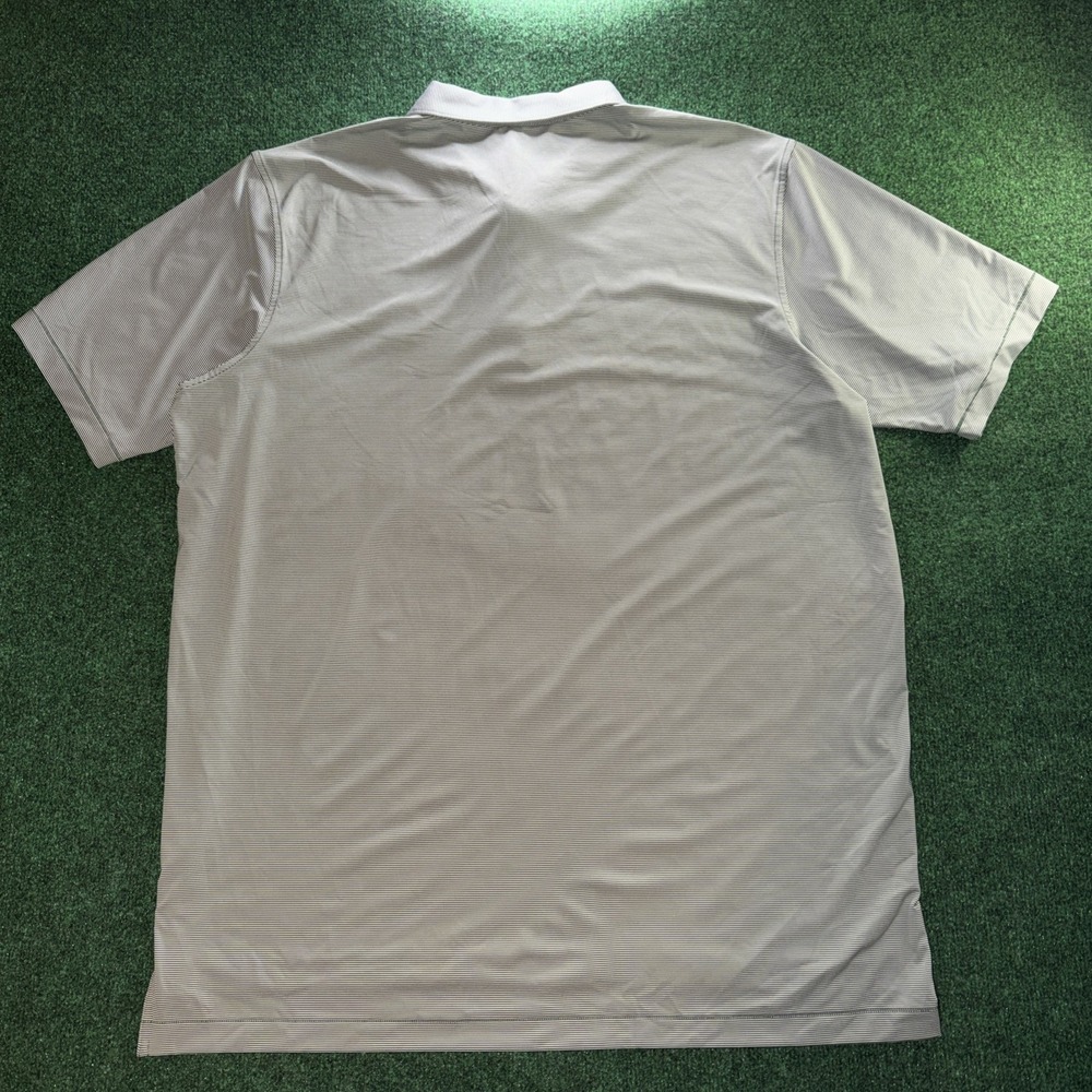 Peter Millar Summer Comfort Notre Dame Logo Polo Men's 2XL Green White Stripe - Picture 6 of 6